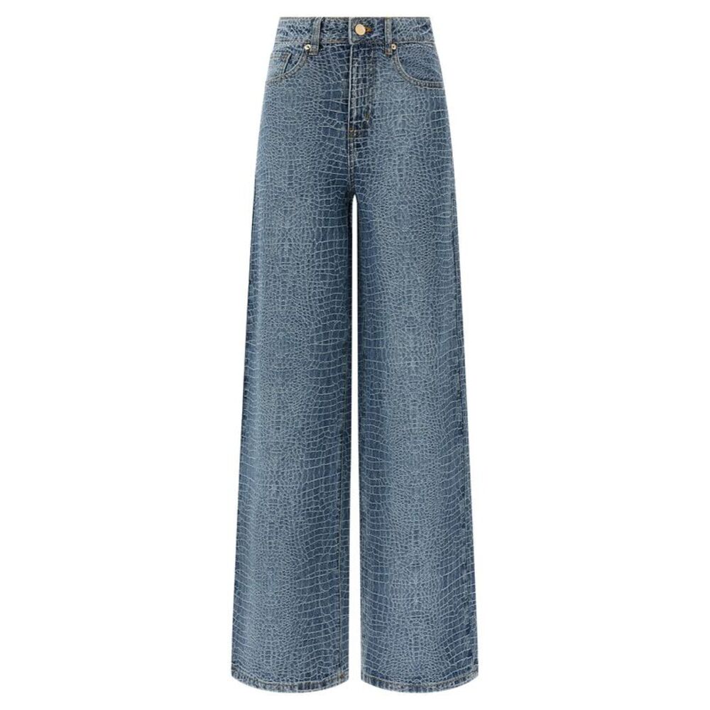 Self-Portrait Blue Cotton Jeans Women's Denim
